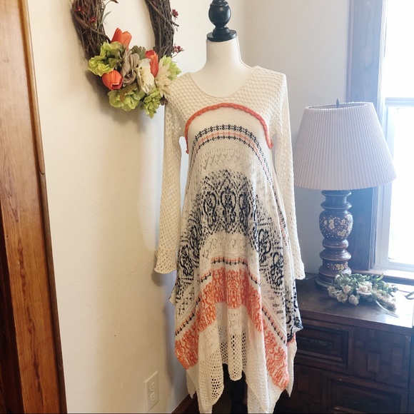 Anthro Sleeping on Snow Risen Sun crochet dress XS - Picture 3 of 13